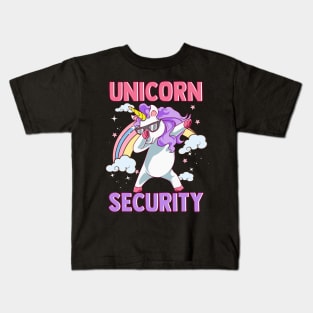 Funny Unicorn Security Dabbing Tee Unicorn Costume Gifts Kids T-Shirt